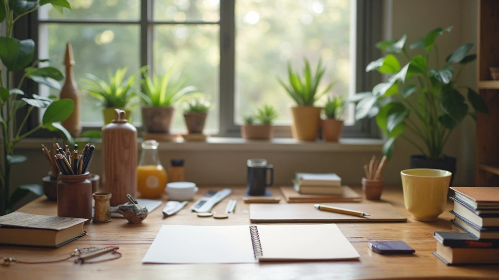 Creative workspace with traditional and modern learning materials representing balanced skill development approach