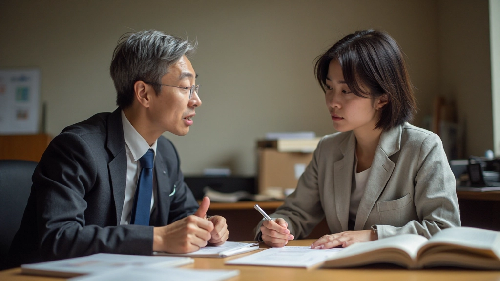 Professional mentor and student in collaborative learning session discussing concepts and sharing knowledge